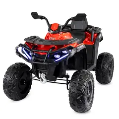 PRINSEL - Cuatrimoto Eléctrica Niño niña montable Recargable Warrior 12V Rojo