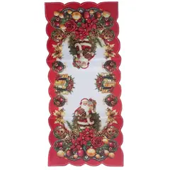 CHINA GLAZE - Camino de mesa navideño decorativo para comedor Diseño Papa noel