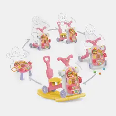 GENERICO - Andadera caminador musical didáctico multifuncional 5 en 1 Rosa
