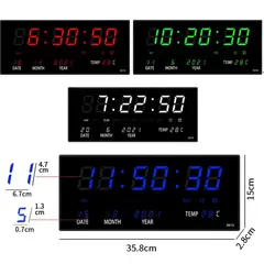 GENERICO - Reloj y calendario de pared digital 3615