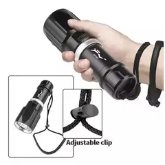 GENERICO - Linterna Recargable De Buceo Negro Blanco