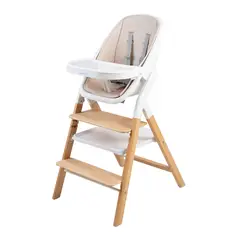 CARESTINO - Silla Comedor 3 en 1 Malta Greige