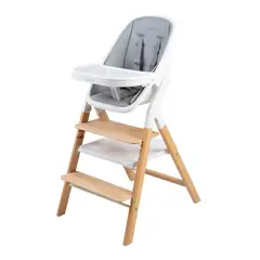 CARESTINO - Silla Comedor 3 en 1 Malta Ceniza