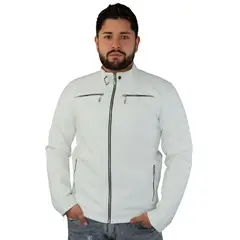 ABC JACKETS - Chaqueta para hombre cuero sintético urbana