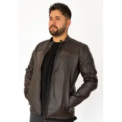 ABC JACKETS - Chaqueta para hombre cuero sintético urbana