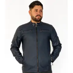 ABC JACKETS - Chaqueta para hombre cuero sintético urbana