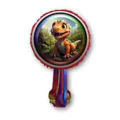 GENERICO - Piñatas de dinosaurios + tarjeta de invitación digital + kit de fiesta