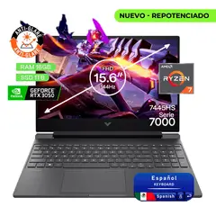 HP - Portátil Gamer Victus AMD Ryzen 7 RAM 16GB SSD 1TB RTX 3050 6GB 144Hz