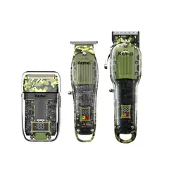 KEMEI - Combo Maquina Peluquera 3En1 KM-2379 DB
