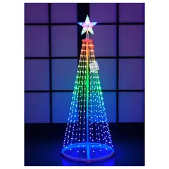 GENERICO - Arbol De Navidad Con Luces Plegable Estrella Tiras Luz Led