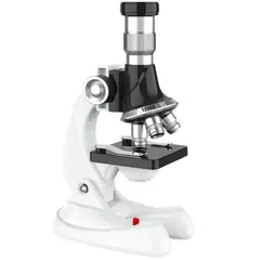 GENERICO - Microscopio Infantil Vertical 3303 – Blanco y Negro, Ciencia y Diversión Para Niños