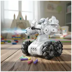 GENERICO - Robot Control Remoto Acrobático 360 Lanza Dardos Humo Sonido