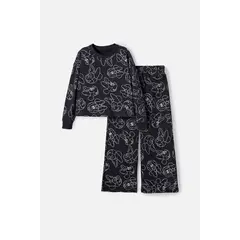 DISNEY - Conjunto de Minnie Mouse negro para niña