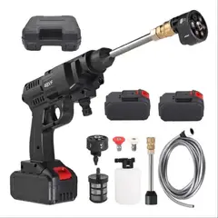 GENERICO - HIDROLAVADORA ALTA PRESIÓN 6 CHORROS + 2 BATERIAS + BOQUILLA 6