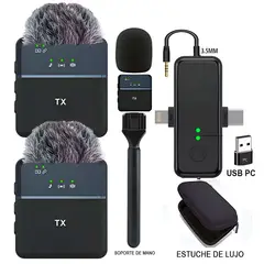 ONE PIXEL - Micrófono Inalámbrico De Solapa SX31 Grabación Profesional Reducción De Ruido