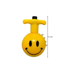 MAZUGI - Trompo X1 Luces Emojis Smile Musica Amarillo Divertido Niños