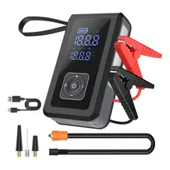 COLME TECHNOLOGY HOME - Arrancador De Batería Iniciador 12v Compresor Portátil 5en1