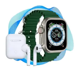 GENERICO - Combo Reloj Inteligente Ultra W8 + Auriculares Tws 2 Pulso