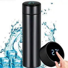 GENERICO - Botella Termica Acero 500ml Digital Sensor De Acero Inoxidable
