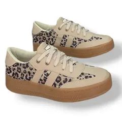 XIAN SHOES - Mocasin cordones animal print v22