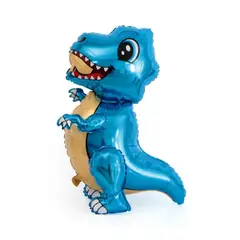 GENERICO - Globos grandes de papel de dinosaurio 4D azul