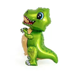 GENERICO - Globos grandes de papel de dinosaurio 4D verde