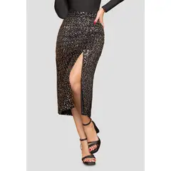 MARKETING PERSONAL - Falda Larga Mujer Negro Mp 112529