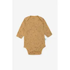 NATO - Body manga larga para bebé color camel con estampado en gorilas marca de la colección Ambiental