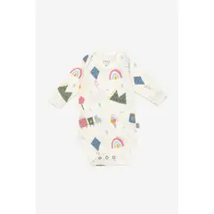 NATO - Body manga larga para bebé color blanco con estampado en helados marca de colección La magia de ser