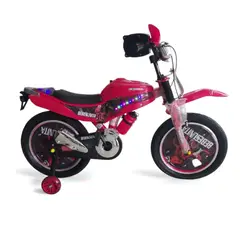BRITOCHET - REF SM-16M Bicicleta Bicimoto Rin 16 Niño Niña Sonido Real De Moto 4 a 9 Años