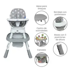 PRIORI - Silla comedor bebé 12 en 1 con giro 360 Yae de