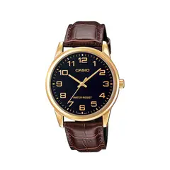 CASIO - Reloj Para Caballero MTP-V001GL-1B Clasico En Cuero Marron