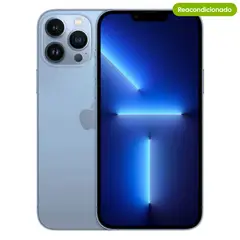 APPLE - Celular iPhone 13 Pro 128 GB 5G Azul Reacondicionado + Garantía extendida + Panel Solar