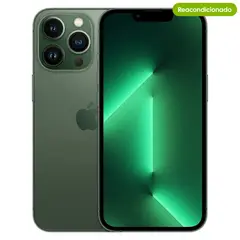 APPLE - Celular iPhone 13 Pro 128 GB 5G Verde Reacondicionado + Garantía extendida + Panel Solar