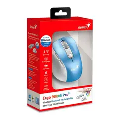GENIUS ACCESORIOS  DE  TECNOLOGIA - Mouse Genius Inalámbrico Bluetooth Recargable Mini Ergo 9000S Pro Azu