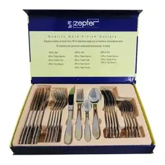 GENERICO - Set de Cubiertos de Lujo en Acero Inoxidable – 24 Piezas Elegantes en Color Plateado