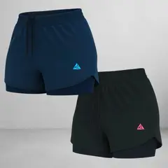 RIPPLE FT - Combo x2 Pantalonetas con Licra Corta Mujer GYM