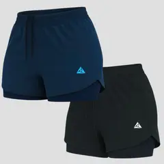 RIPPLE FT - Combo x2 Pantalonetas con Licra Corta Mujer GYM