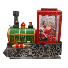GENERICO - Tren Navideño Decorativo con Papa Noel y Luz Con Efecto Nieve, Adorno Navideño Elegante 31