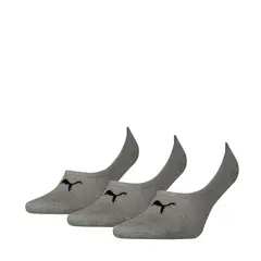 PUMA - Medias Deportivas Originales Footie 3 Pares Gris
