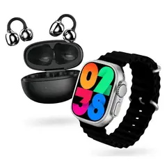 MOBULA - Smartwatch Iw10 Ultra Con Audífonos Clip 1 Deportivo Bluetooth Waterproof