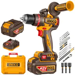 INGCO - Taladro Impacto Inalámbrico 42V 99Nm + 2 Baterías Cargador UCIDLI429982