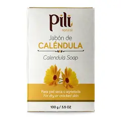 PILI - Jabón Caléndula Hipoalergénico 100g Para Piel Seca Y Sensible