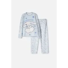 HELLO KITTY - Pijama de Cinnamoroll con pantalón largo azul para niña