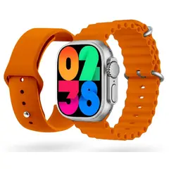MOBULA - Smartwatch Iw10 Ultra Deportivo Naranja Bluetooth 53 48h Batería Ip67