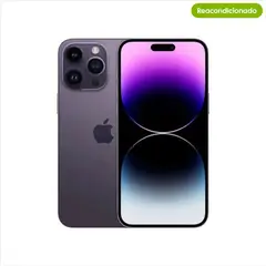 APPLE - Celular Iphone 14 Pro 128 GB 5G Morado Reacondicionado + Garantía extendida + Panel Solar