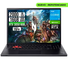 ACER - PORTATIL NITRO LITE INTEL I5-13420H RTX 3050 6GB SSD 2TB RAM 16GB 16" FHD 165Hz
