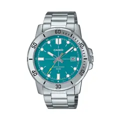 CASIO - Reloj Para Hombre Moderno MTP-VD01D-3E2 Verde Azulado