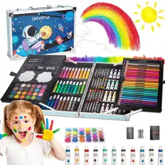 CUC - Kit/Set De Arte Niños Maletin Metalico 145 Piezas