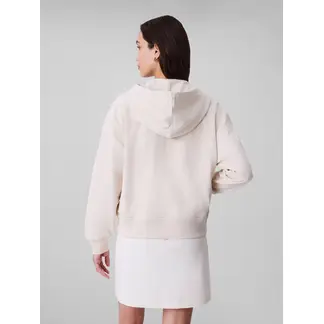 CALVIN KLEIN - Buzo beige con capota y cierre de cremallera